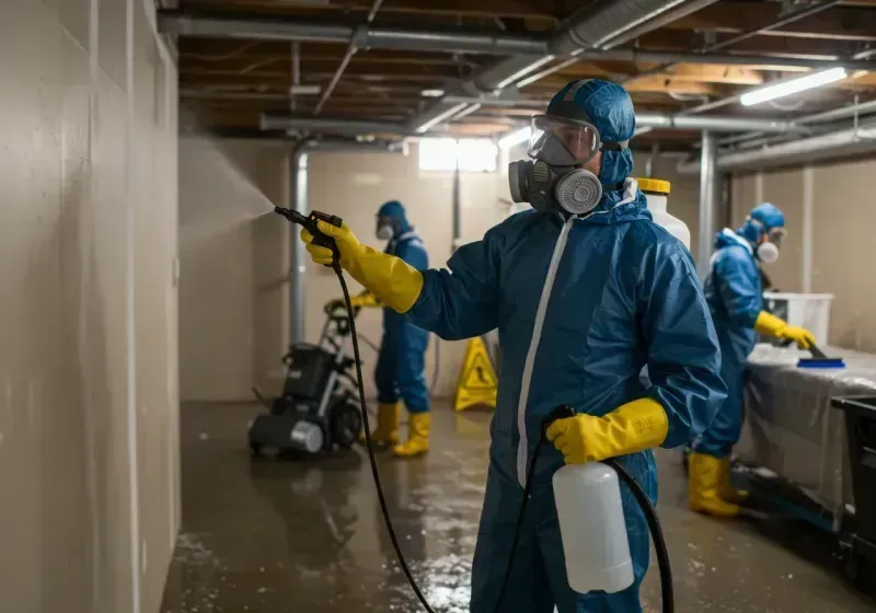 Basement Sanitization and Antimicrobial Treatment process in Evergreen Park, IL