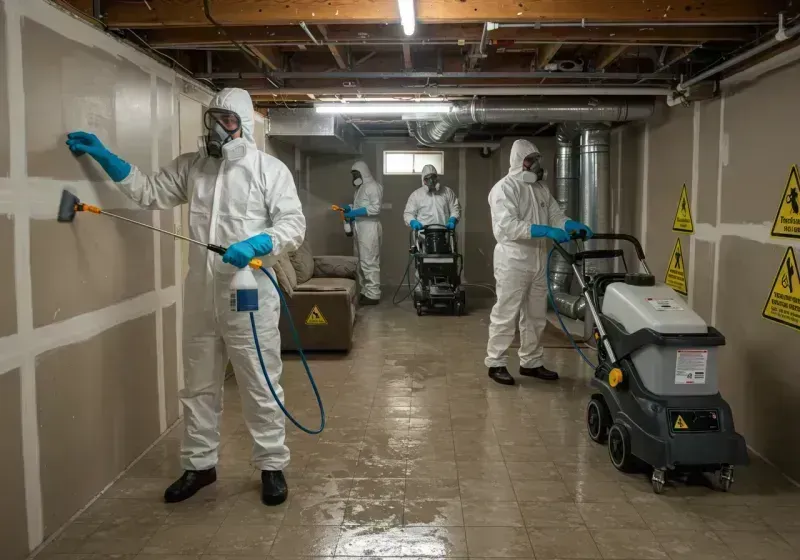 Basement Moisture Removal and Structural Drying process in Evergreen Park, IL